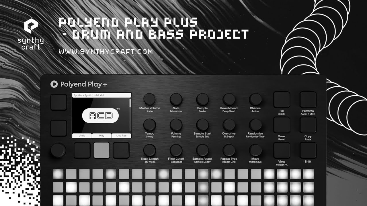 Polyend Play Plus. Drum and Bass Project & 210 One Shots Sample Pack