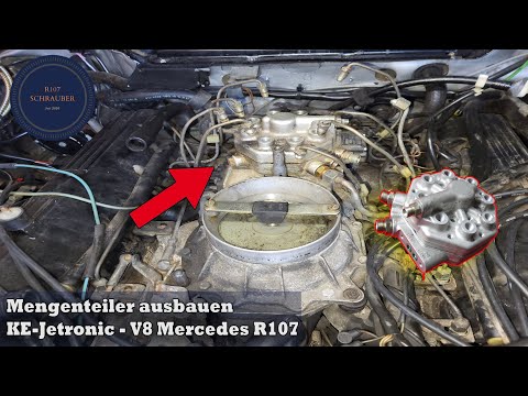 Removing the KE-Jetronic fuel distributor - Mercedes R107 560SL V8