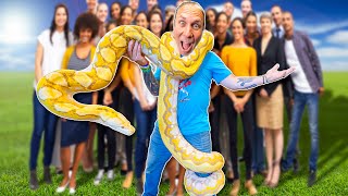 I Cheated Getting 50 Strangers To Hold A Giant Snake! by Brian Barczyk