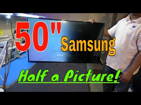50 inch Samsung half dark picture. UN50NU6900B FULL TV repair.