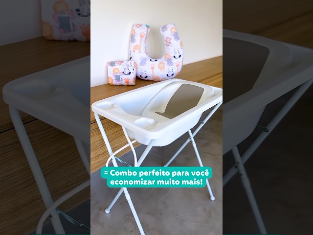 Combo dos sonhos: Banheira + almofada amamentação + trocador portátil 🥰 #graodegente #lojadebebe