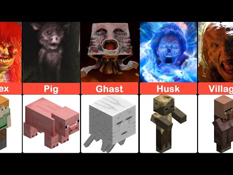 Minecraft Runner - Real-Life Creepy and Scary Minecraft Mobs: Comparison