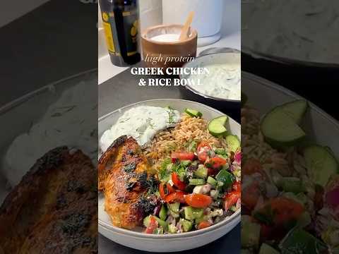 HEALTHY GREEK CHICKEN &amp; RICE BOWL