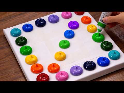 How To Paint a Lake Falling Out Of The Frame｜Painting For Beginners (1437)｜Oddly Satisfying