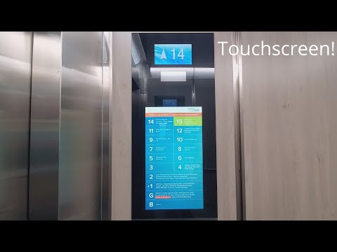 Touchscreen Mod! MontgomeryKONE Traction Elevators at VGH (Jim Pattison Pavilion) - Vancouver BC