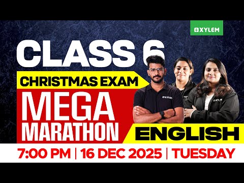 Class 6 English Christmas Exam 2025 | Mega Marathon | Important Questions | Xylem Class 6