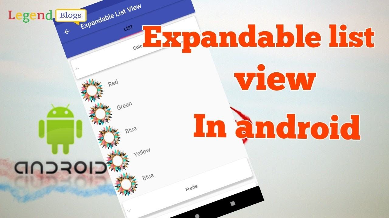 Expandable list view in android example