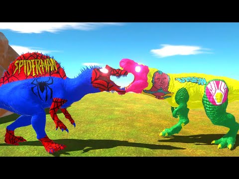 SPIDERMAN vs VISION SPEED RUN - Animal Revolt Battle Simulator