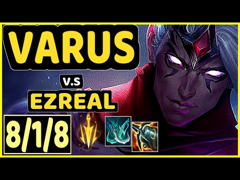 VARUS vs EZREAL - 8/1/8 KDA BOTTOM ADC GAMEPLAY - EUW Ranked DIAMOND