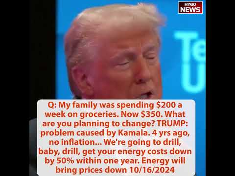 Hardest Question: What are 3 virtues that you see in Kamala? TRUMP: she seems to have ability to