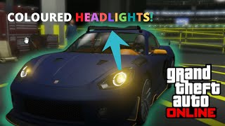 How to add colored Headlights in GTA online! (tutorial)