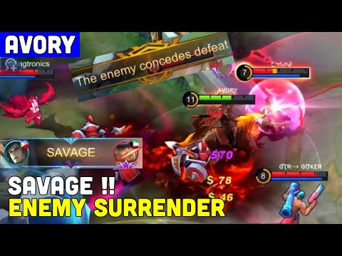 SAVAGE = ENEMY SURRENDER !! Leomord Gameplay - Avory | MLBB