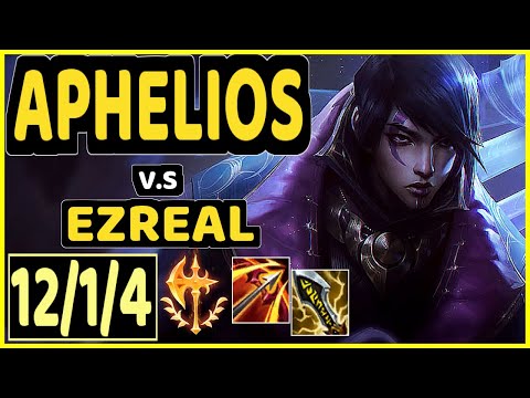 YUUKI60 (APHELIOS) vs EZREAL - QUADRAKILL 12/1/4 KDA BOTTOM ADC GAMEPLAY - EUW Ranked DIAMOND