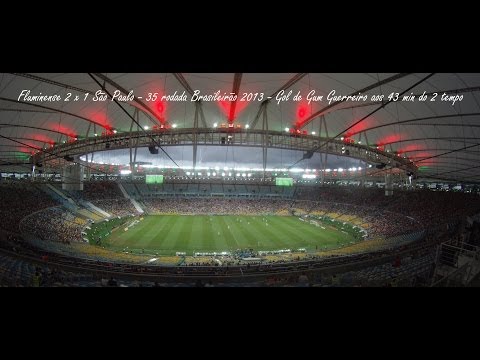 Maracanã 70 anos FLU 2 X 1 SP Gol de Gum Guerreiro - 17 11 13 - 35ª RODADA BR 2013 - MARACANÃ