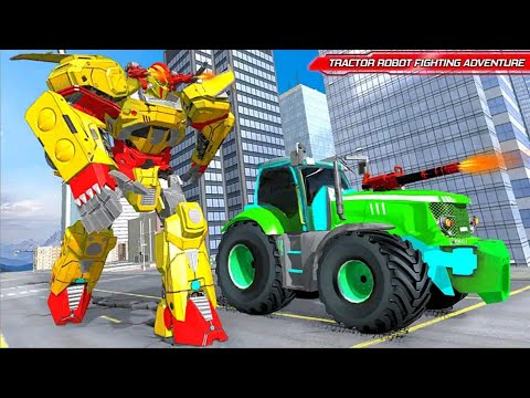 Horse Robot Flying Tractor Game: Blue Robot Transform Battle - Android Gameplay
