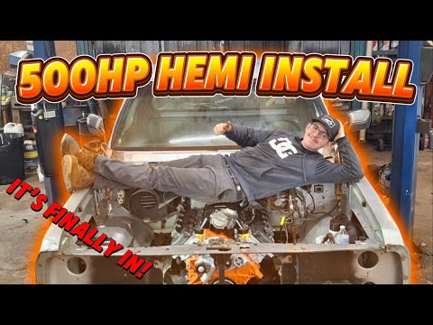 Installing My 500 HP 5.7 Hemi! (Gen3 Hemi Swap 1st Gen Dodge Ram Pt.4)
