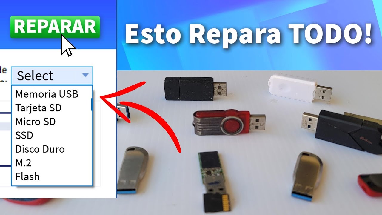 ✅Esto Repara TODAS las Memorias USB, Micro SD, Tarjeta SD │ Quita Protección de Escritura y MAS