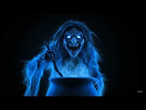 Halloween projection loop:  Witch apparition