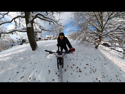 Winterradeln im Schneechaos