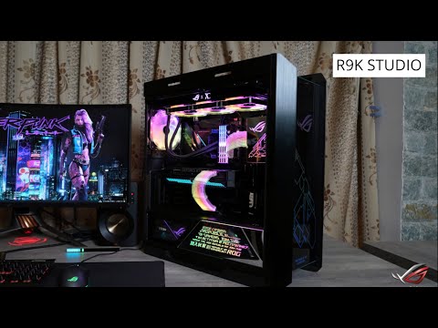 Installation $8,000 All Asus ROG Water Cooled Gaming PC Build Asmr | PC Build 2021