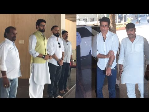 Sonu Sood, Jackie Shroff Snapped At Sunil Shetty's Fathers Funeral