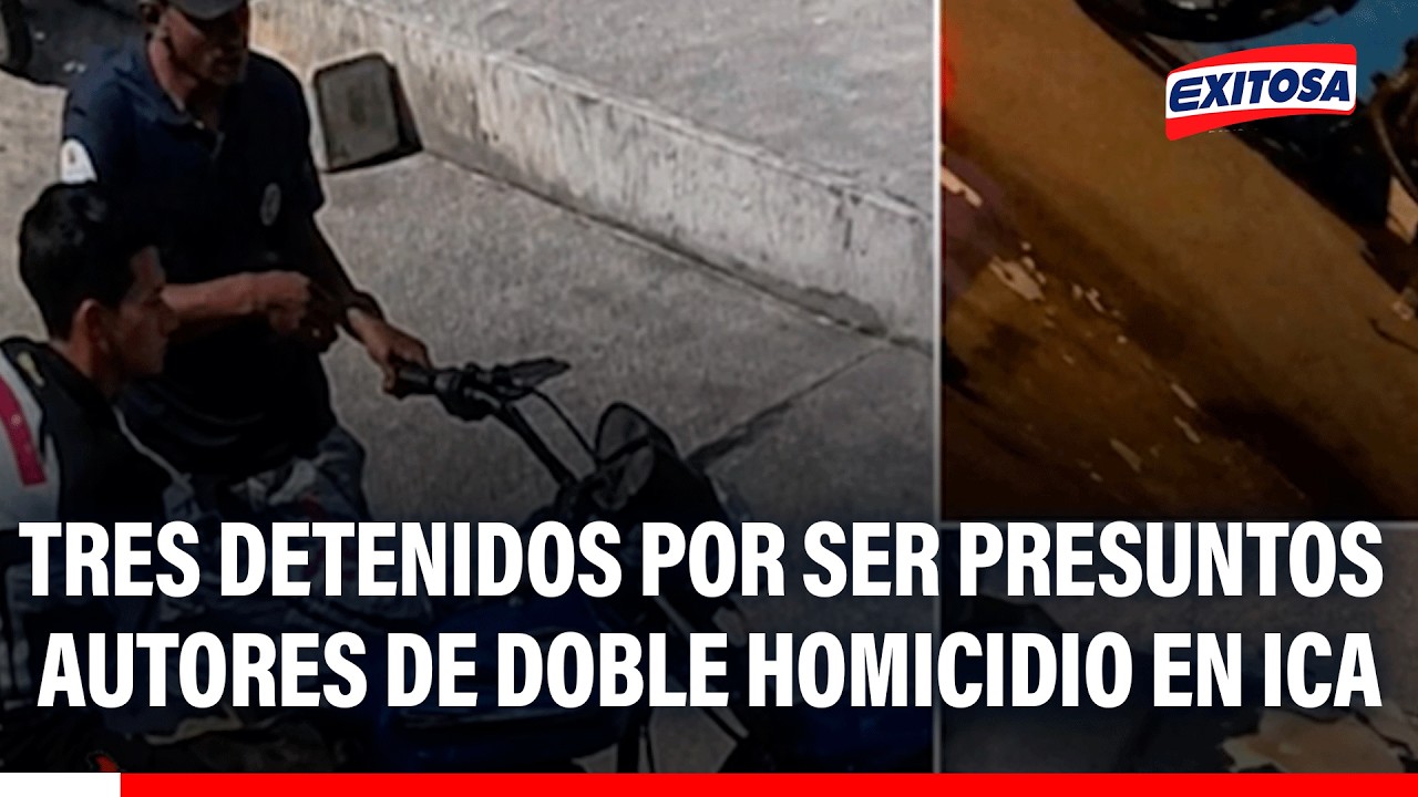 🔴🔵PNP captura a tres presuntos autores de un doble homicidio en Ica