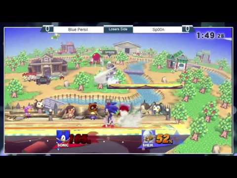 Sm4sh: NHSSBVI - Blue Persil (Sonic) Vs Sp00n (Sheik)