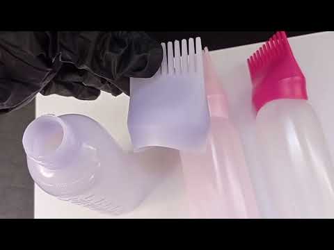 FRASCO COM PENTE APLICADOR DE ÓLEO E TINTA PARA CABELO 170 ML