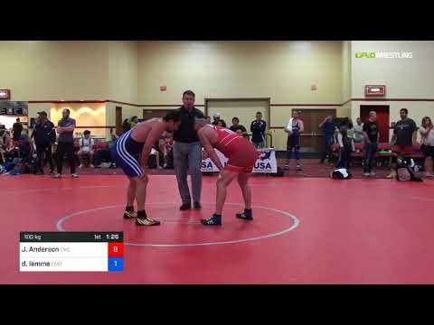 2018 Marine Corps US Open/Masters C Greco Roman 100 RR Rnd 2 - Jeffery Anderson (CWC) Vs. Domenico