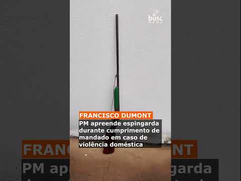 PM apreende espingarda em cumprimento de mandado em caso de violência doméstica em Francisco Dumont
