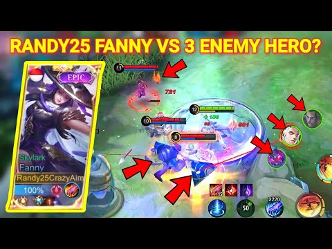 RANDY25 FANNY VS HIGH RANK ENEMY!! AUTO BANTAI!! | Mobile Legends