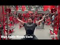 High Cable Biceps Curls