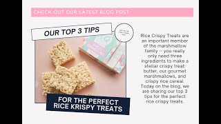 XO Marshmallow's Top 3 Tips for Making Rice Crispy Treats