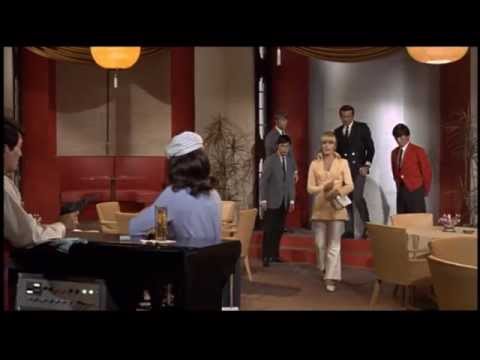 The scene of Chuck Norris movie debut from "The Wrecking Crew" (1968)