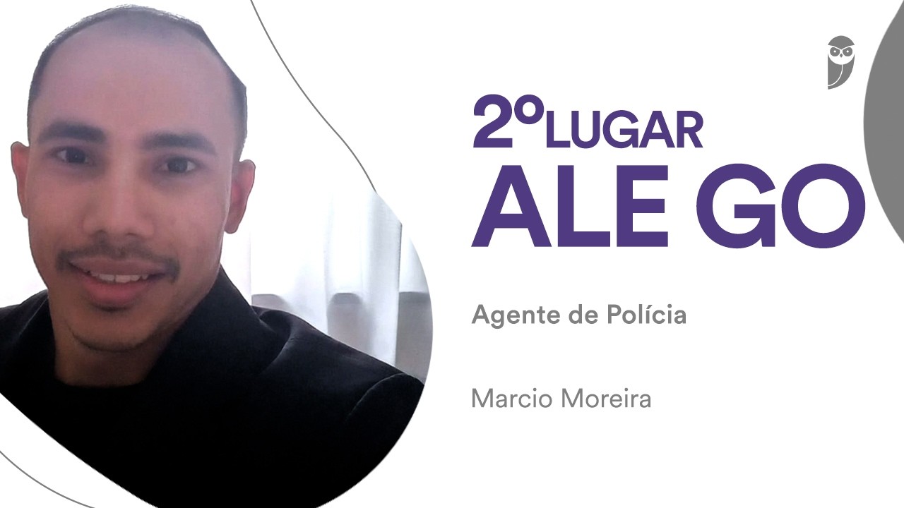 ALEGO: Marcio Moreira, aprovado em 2º para Agente de Polícia da Assembleia de Goiás