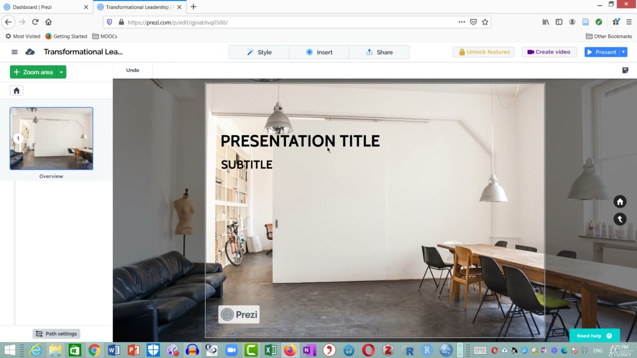 Prezi #3 -- Set background picture in Prezi