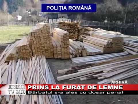 Prins la furat de lemne