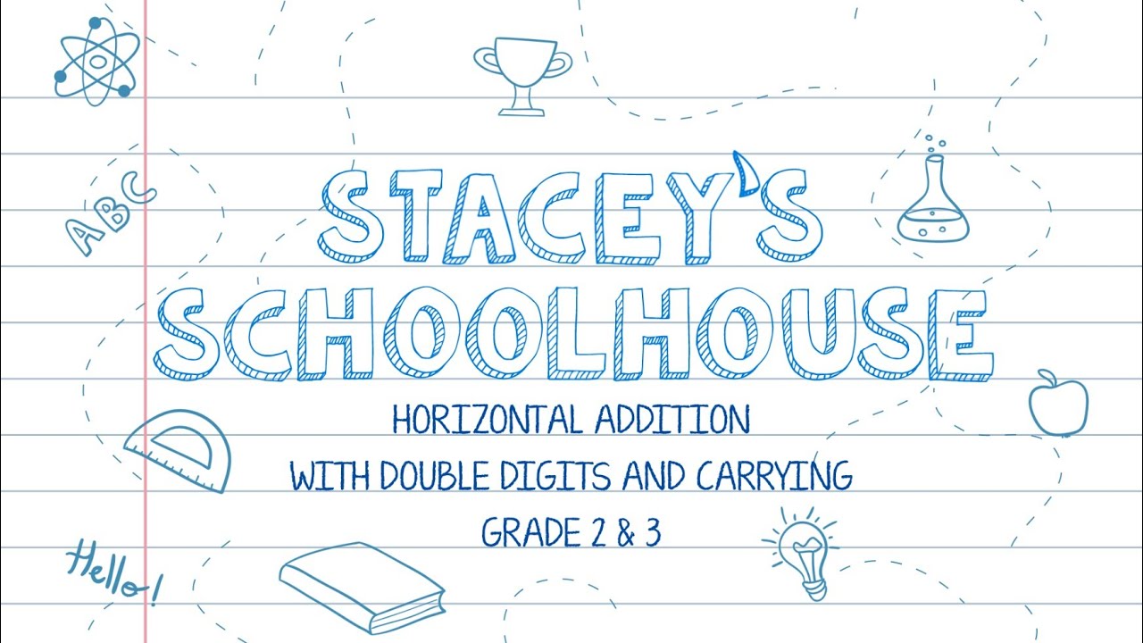 Stacey's Schoolhouse Horizontal Addition 2 - Horizontal Addition with Double Digits and Carrying