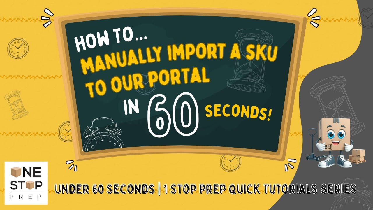 Manually import a sku to our portal