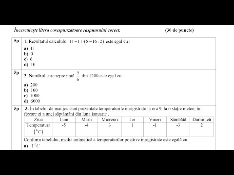 National evaluation simulation ISJ Brăila - January 2023 - sub. I and II