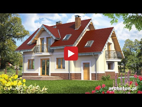 Projekt domu Dario As - archeton.pl - z poddaszem użytkowym 147,8 m2