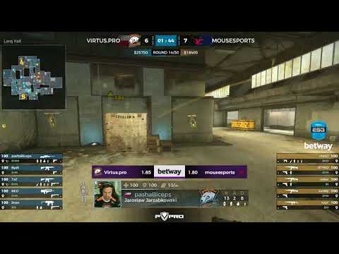 Virtuspro vs Mousesports. ropz double entry frag
