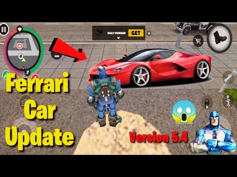 New Update In Rope Hero Vice Town | Ferrari Car in Rope Hero Vice Town Game | Secret trick ||