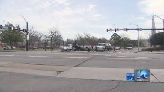 Police: Driver crashes in Downtown Norfolk, has active warrants on file