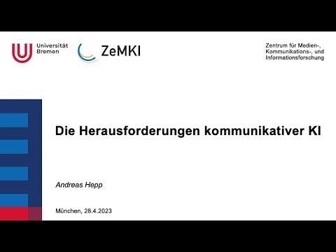 Prof. Dr. Andreas Hepp: Die Herausforderungen kommunikativer KI
