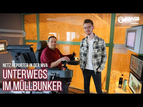 Netz.Reporter Daniel unterwegs beim Kranfahrer in der MVA | Stadtwerke Bonn