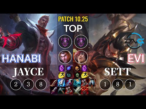 TLN Hanabi Jayce vs DFM Evi Sett Top - KR Patch 10.25