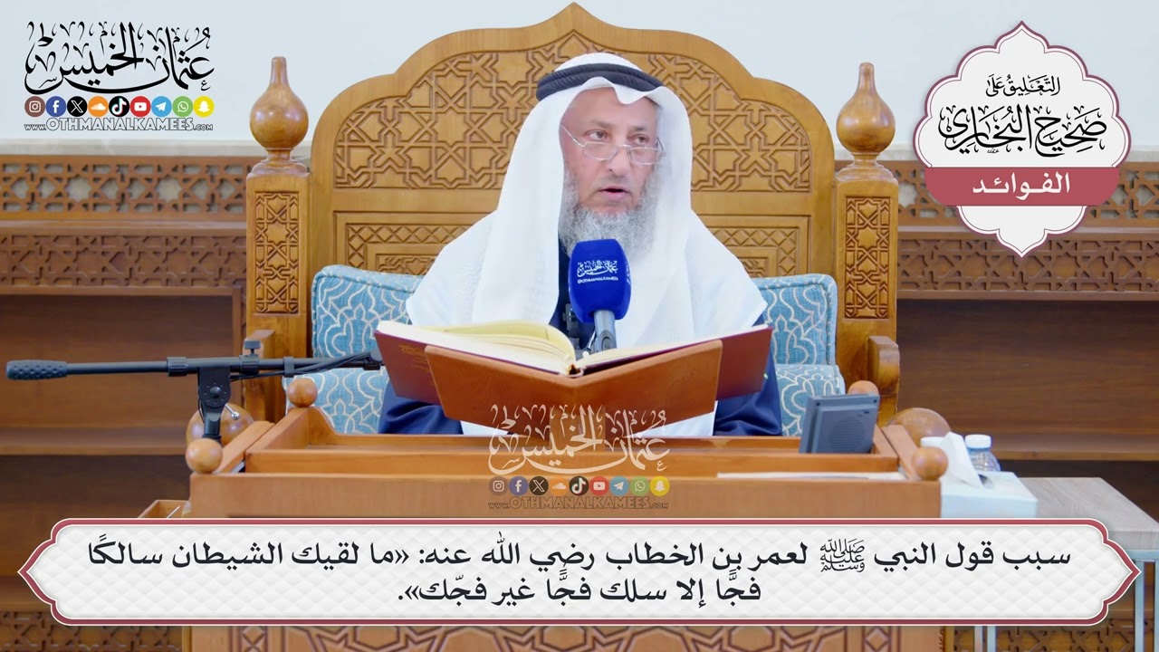[1282] سبب قول النبي ﷺ لعمر بن الخطاب رضي الله عنه: «ما لقيك الشيطان سالكا فجا إل