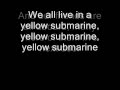 The Beatles Yellow Submarine Lyrics