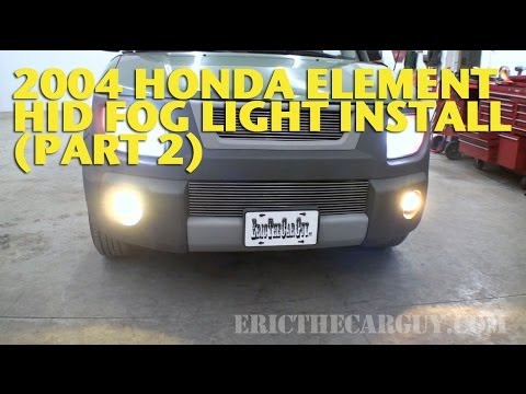 2004 Honda Element HID Fog Light Install (Part 2) -EricTheCarGuy Video